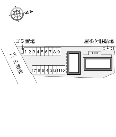 ★手数料０円★大津市千町１丁目　月極駐車場（LP）